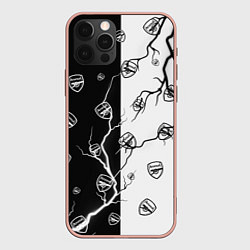 Чехол для iPhone 12 Pro Max АРСЕНАЛ - Молнии Паттерн, цвет: 3D-светло-розовый