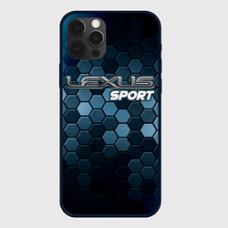 Чехол для iPhone 12 Pro Max ЛЕКСУС Sport Соты, цвет: 3D-черный