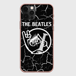 Чехол для iPhone 12 Pro Max The Beatles - КОТ - Трещины, цвет: 3D-светло-розовый