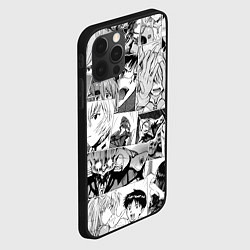 Чехол для iPhone 12 Pro Max Евангелион паттерн, цвет: 3D-черный — фото 2