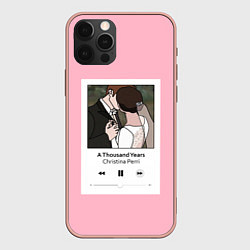 Чехол для iPhone 12 Pro Max Плейлист, цвет: 3D-светло-розовый