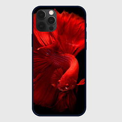 Чехол для iPhone 12 Pro Max Бойцовская-рыбка, цвет: 3D-черный