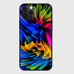 Чехол для iPhone 12 Pro Max Абстрактная неоновая композиция Abstract neon comp, цвет: 3D-черный