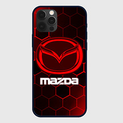 Чехол для iPhone 12 Pro Max MAZDA Соты, цвет: 3D-черный