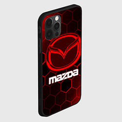 Чехол для iPhone 12 Pro Max MAZDA Соты, цвет: 3D-черный — фото 2