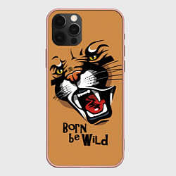 Чехол для iPhone 12 Pro Max Born be wild!, цвет: 3D-светло-розовый