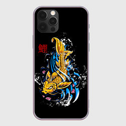 Чехол для iPhone 12 Pro Max Китайская рыбка, цвет: 3D-серый