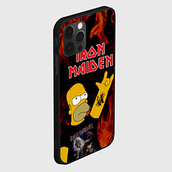 Чехол для iPhone 12 Pro Max Iron Maiden Гомер Симпсон Рокер, цвет: 3D-черный — фото 2