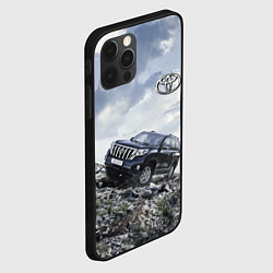 Чехол для iPhone 12 Pro Max Toyota Land Cruiser Prado на скальных камнях Mount, цвет: 3D-черный — фото 2