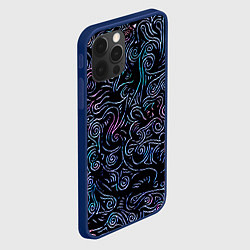 Чехол для iPhone 12 Pro Max Strange patterns, цвет: 3D-тёмно-синий — фото 2