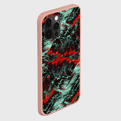 Чехол для iPhone 12 Pro Max Красно-Белая Вулканическая Лава, цвет: 3D-светло-розовый — фото 2