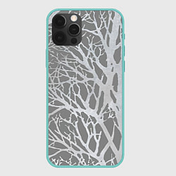 Чехол для iPhone 12 Pro Max Сomposition of branches Композиция из веток, цвет: 3D-мятный