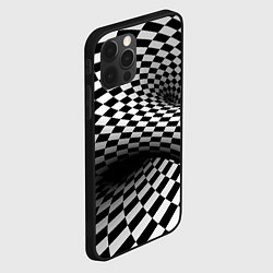 Чехол для iPhone 12 Pro Max Геометрическая объёмная композиция Авангард, цвет: 3D-черный — фото 2
