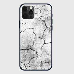 Чехол для iPhone 12 Pro Max ТРЕЩИНЫ ЧЕРНО БЕЛЫЙ, цвет: 3D-черный