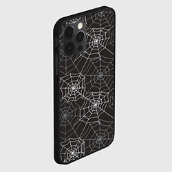 Чехол для iPhone 12 Pro Max Паутинка паттерн, цвет: 3D-черный — фото 2