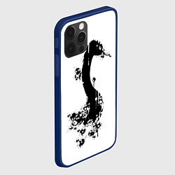 Чехол для iPhone 12 Pro Max Черный лебедь - силуэт кляксами, цвет: 3D-тёмно-синий — фото 2