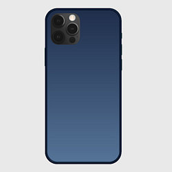 Чехол для iPhone 12 Pro Max Gradient Dark Blue, цвет: 3D-черный
