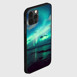 Чехол для iPhone 12 Pro Max Aurora borealis, цвет: 3D-черный — фото 2