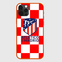 Чехол для iPhone 12 Pro Max Atletico madrid кубики, цвет: 3D-красный