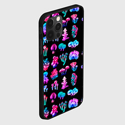 Чехол для iPhone 12 Pro Max NEON MUSHROOMS, цвет: 3D-черный — фото 2
