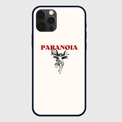 Чехол для iPhone 12 Pro Max Paranoia дизайн с ангелом, цвет: 3D-черный