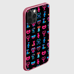 Чехол для iPhone 12 Pro Max POPPY PLAYTIME HAGGY WAGGY AND KISSY MISSY PATTERN, цвет: 3D-малиновый — фото 2