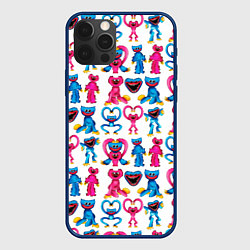 Чехол для iPhone 12 Pro Max POPPY PLAYTIME HAGGY WAGGY AND KISSY MISSY PATTERN, цвет: 3D-тёмно-синий