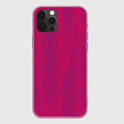 Чехол для iPhone 12 Pro Max Розовая мишура, цвет: 3D-малиновый
