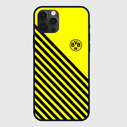 Чехол для iPhone 12 Pro Max Borussia черные полосы, цвет: 3D-черный