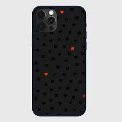Чехол для iPhone 12 Pro Max Love Death and Robots black pattern, цвет: 3D-черный