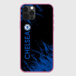 Чехол для iPhone 12 Pro Max Chelsea текстура, цвет: 3D-малиновый