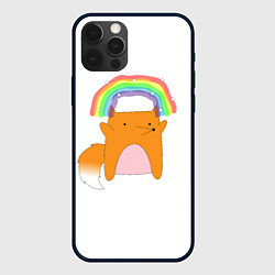 Чехол для iPhone 12 Pro Max Rainbow Fox, цвет: 3D-черный