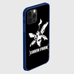 Чехол для iPhone 12 Pro Max Linkin Park белый, цвет: 3D-тёмно-синий — фото 2