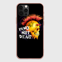 Чехол для iPhone 12 Pro Max Череп анархиста, цвет: 3D-светло-розовый
