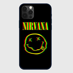 Чехол для iPhone 12 Pro Max Nirvana глитч, цвет: 3D-черный