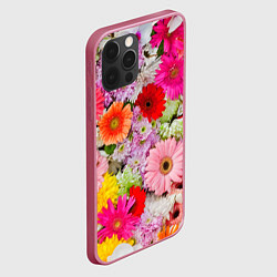 Чехол для iPhone 12 Pro Max BEAUTIFUL FLOWERS, цвет: 3D-малиновый — фото 2