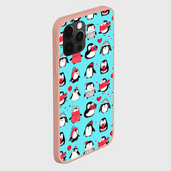 Чехол для iPhone 12 Pro Max PENGUINS ON THE POSITIVE, цвет: 3D-светло-розовый — фото 2