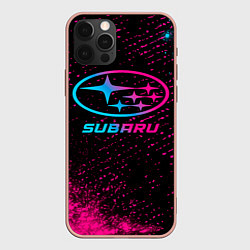 Чехол для iPhone 12 Pro Max Subaru Neon Gradient FS, цвет: 3D-светло-розовый