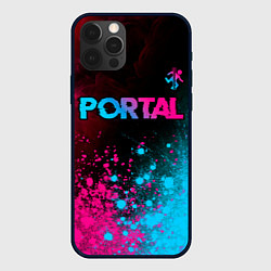 Чехол для iPhone 12 Pro Max Portal Neon Gradient, цвет: 3D-черный