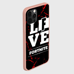 Чехол для iPhone 12 Pro Max Fortnite Love Классика, цвет: 3D-светло-розовый — фото 2