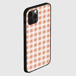 Чехол для iPhone 12 Pro Max Light beige plaid fashionable checkered pattern, цвет: 3D-черный — фото 2