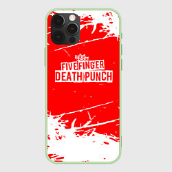 Чехол для iPhone 12 Pro Max Five Finger Death Punch - metal, цвет: 3D-салатовый