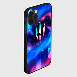 Чехол для iPhone 12 Pro Max The Witcher Неоновый Космос, цвет: 3D-черный — фото 2