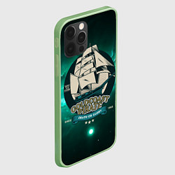 Чехол для iPhone 12 Pro Max Gold coast pirate - корабль, цвет: 3D-салатовый — фото 2