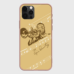 Чехол для iPhone 12 Pro Max Великий джазмен - Луис Армстронг, цвет: 3D-светло-розовый