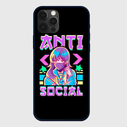 Чехол для iPhone 12 Pro Max Anti Social Антисоциальный, цвет: 3D-черный