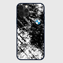 Чехол для iPhone 12 Pro Max BMW : Испачканная ЧБ, цвет: 3D-черный