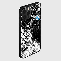 Чехол для iPhone 12 Pro Max BMW : Испачканная ЧБ, цвет: 3D-черный — фото 2