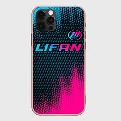 Чехол для iPhone 12 Pro Max Lifan Auto Neon Gradient, цвет: 3D-светло-розовый