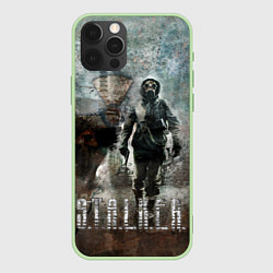 Чехол для iPhone 12 Pro Max Stalker игра, цвет: 3D-салатовый